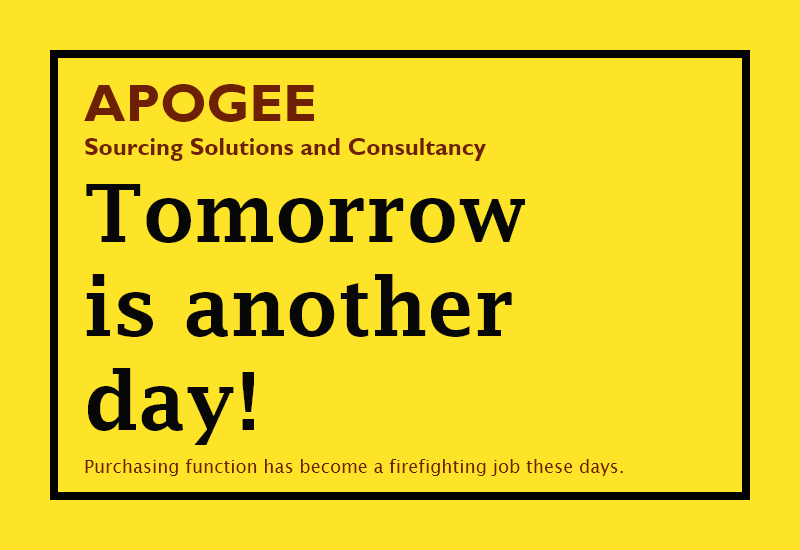 Purchase Managers - Tomorrow is another day!